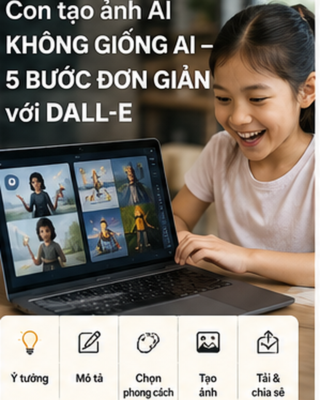 Con Tạo Ảnh AI Không Giống Ai — 5 Bước Với DALL-E & LittleLit