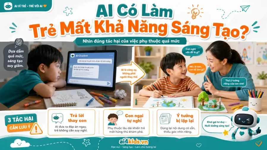 Lạm dụng AI ảnh hưởng kết quả học tập