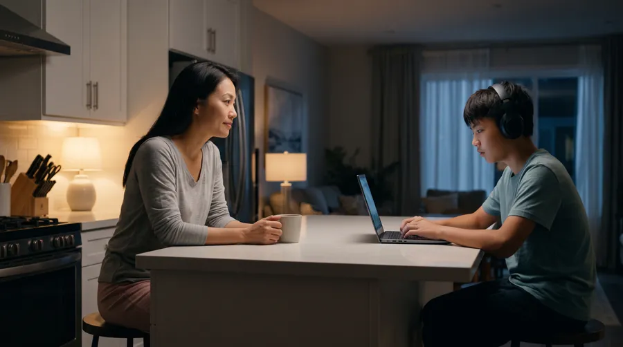 Con Tuổi Teen Dùng AI Một Mình Trong Phòng