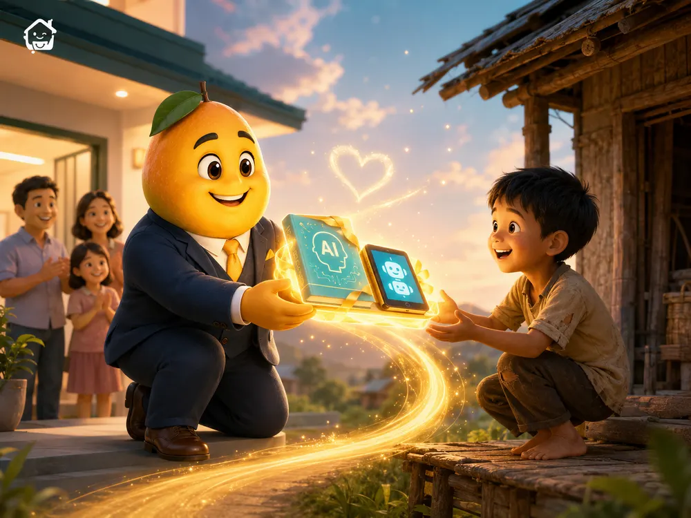 Trao khóa học AI cho em nhỏ khó khăn
